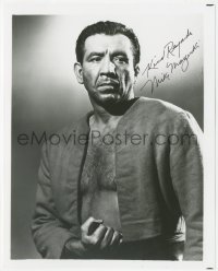 9s1329 MIKE MAZURKI signed 8x10 REPRO photo 1980s c/u of the tough guy actor with his shirt open!