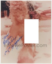 9s1414 MORGANNA signed color 8x10 REPRO photo 1990s Kissing Bandit, sexy nude bubble bath portrait!