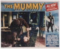 9s1417 MUMMY signed color 8x10 REPRO photo 1959 by BOTH Peter Cushing AND Christopher Lee!
