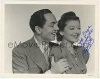 9s1102 MYRNA LOY signed 8x10.25 still 1939 great close up with William Powell in Another Thin Man!