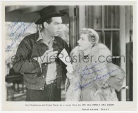 9s1330 NEVER A DULL MOMENT signed 8x10 REPRO still 1980s by BOTH Irene Dunne AND Fred MacMurray!