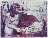 9s1418 NINA FOCH signed color 8x10 REPRO photo 1956 as Bithiah with baby in The Ten Commandments!