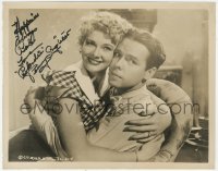 9s1121 PENNY SINGLETON signed 8x10 still 1939 snuggling with her Blondie co-star Arthur Lake!