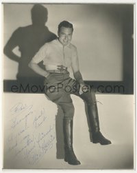 9s1124 PHIL HARRIS signed deluxe 7.75x9.75 still 1940s full-length smoking & wearing tall boots!
