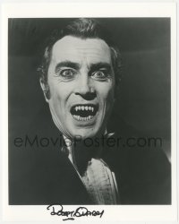 9s1346 ROBERT QUARRY signed 8x10 REPRO photo 1980s c/u showing his fangs as Count Yorga, Vampire!