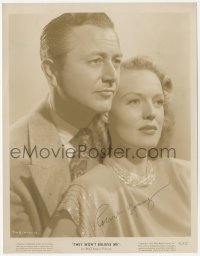 9s1141 ROBERT YOUNG signed 8x10 still 1947 portrait with Rita Johnson in They Won't Believe Me!