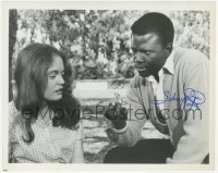 9s1353 SIDNEY POITIER signed 8x10 REPRO photo 1980s with blind Elizabeth Hartman in A Patch of Blue!