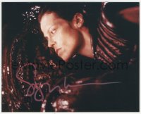 9s1424 SIGOURNEY WEAVER signed color 8x10 REPRO photo 2000s close up with monster in Alien 4!