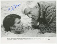 9s1159 TED DANSON signed 7.5x9.25 still 1982 buried up to his neck by Leslie Nielsen in Creepshow!