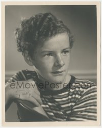 9s1162 TOMMY KELLY signed deluxe 8x10 still 1940s great close up of the Tom Sawyer child star!
