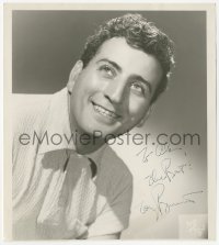 9s1163 TONY BENNETT signed 8x10 music publicity still 1950s smiling portrait by Bruno of Hollywood!