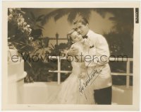 9s1167 TYRONE POWER JR. signed 8x10 still 1937 embracing pretty Loretta Young in Second Honeymoon!