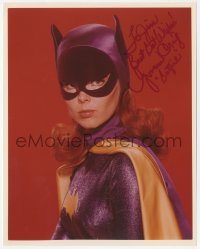 9s1430 YVONNE CRAIG signed color 8x10 REPRO photo 1980s best close portrait in costume as Batgirl!