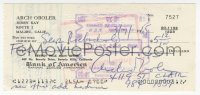 9s0718 ARCH OBOLER signed canceled check 1965 he spent $5.12 at Sears Roebuck & Co!