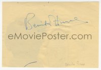 9s0801 BENITA HUME/JESSIE MATTHEWS signed 4x6 album page 1940s it can be framed with a repro!