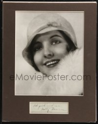 9s0415 BETTY BRONSON signed 2x5 album page in 11x14 display 1930s ready to frame & hang on your wall!