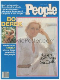 9s0601 BO DEREK signed magazine cover July 27, 1984 her R-rated Tarzan stirs legal rumble in jungle!
