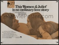 9s0345 ROMEO & JULIET signed British quad 1968 by Olivia Hussey, Zeffirelli version of Shakespeare!