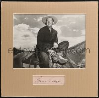 9s0313 BRUCE CABOT signed 2x5 album page in 12x12 display 1950s ready to frame & hang on your wall!