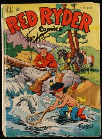 9s0395 FRED HARMAN signed #98 comic book September 1951 co-creator of the Red Ryder Comics!