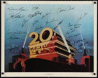 9s0296 STARS OF 20TH CENTURY FOX signed 24x30 commercial poster 1981 by TWENTY ONE of their stars!