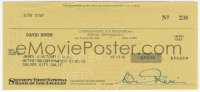 9s0723 DAVID NIVEN signed canceled check 1959 he paid $30.00 to James J. Mitchell D.C. at MGM!