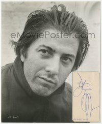 9s0807 DUSTIN HOFFMAN signed 2x4 album page 1984 includes a photo of him from Midnight Cowboy!
