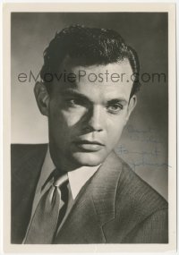 9s0594 LAMONT JOHNSON signed 5x7 fan photo 1940s head & shoulders portrait early in his career!