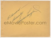 9s0808 FRANCES LANGFORD/KENNY BAKER signed 5x6 album page 1940s can be framed with a repro still!