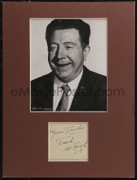9s0314 FRANK MCHUGH signed 4x4 album page in 12x16 display 1940s ready to frame & hang on your wall!