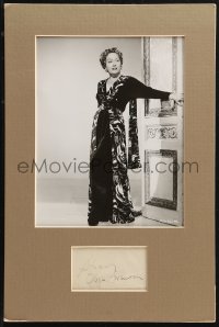 9s0421 GLORIA SWANSON signed 2x4 album page in 10x15 display 1940s ready to frame on your wall!