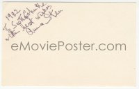 9s0406 ANNA STEN signed 4x6 index card 1982 it can be framed & displayed with a repro still!