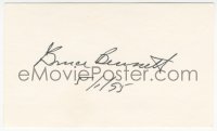 9s0832 BRUCE BENNETT signed 3x5 index card 1995 it can be framed & displayed with a repro still!