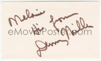 9s0837 DENNY MILLER signed 3x5 index card 1980s it can be framed with the included arcade card!