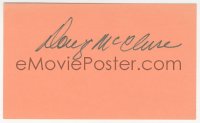 9s0838 DOUG MCCLURE signed 3x5 index card 1980s it can be framed & displayed with a repro!