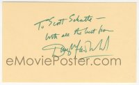 9s0839 DOUGLAS FAIRBANKS JR signed 3x5 index card 1980s it can be framed & displayed with a repro!