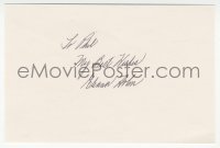 9s0840 ELEANOR HOLM signed 4x6 index card 1980s it can be framed with the included REPRO still!