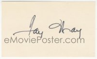9s0841 FAY WRAY signed 3x5 index card 1980s it can be framed & displayed with a repro!
