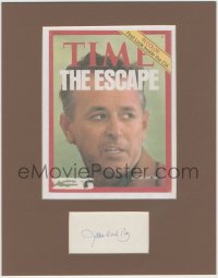 9s0411 JAMES EARL RAY signed 3x5 index card in 11x14 display 1970s ready to frame & display!