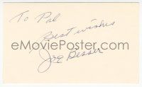9s0854 JOE BESSER signed 3x5 index card 1980s it can be framed with the included REPRO photo!