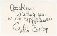 9s0860 JULIE BISHOP signed 3x5 index card 1990s it can be framed & displayed with a repro!