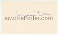 9s0862 LARAINE DAY signed 3x5 index card 1980s it can be framed & displayed with a repro!