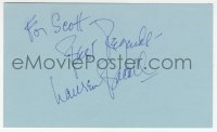 9s0863 LAUREN BACALL signed 3x5 index card 1980s it can be framed & displayed with a repro!