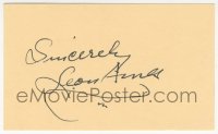 9s0865 LEON AMES signed 3x5 index card 1980s it can be framed & displayed with a repro!