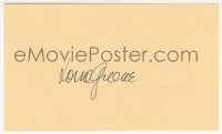 9s0868 LORNE GREENE signed 3x5 index card 1980s it can be framed & displayed with a repro!