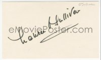 9s0874 MAUREEN O'SULLIVAN signed 3x5 index card 1980s it can be framed & displayed with a repro still!