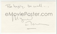 9s0878 MIGUEL FERRER signed 3x5 index card 1980s it can be framed with an original or repro still!