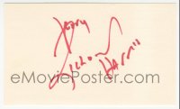 9s0885 RICHARD HARRIS signed 3x5 index card 1980s it can be framed & displayed with a repro!