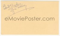 9s0890 SYLVIA SIDNEY signed 3x5 index card 1980s it can be framed & displayed with a repro!