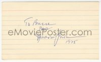 9s0893 VANESSA BROWN signed 3x5 index card 1975 it can be framed & displayed with a repro still!